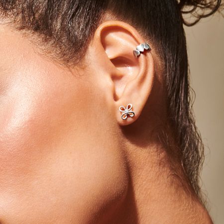 Brinco-espeto-Trevo-Prata